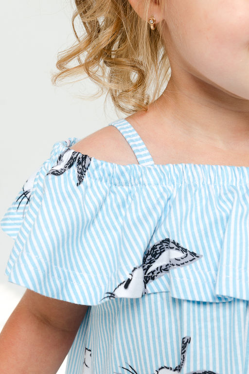 Сарафан Зайчик голубой детский