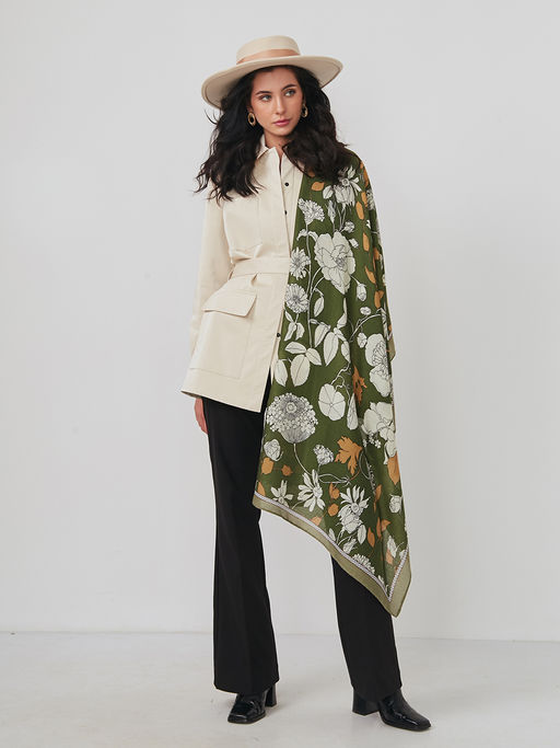 Большой, мягкий, тонкий и очень нежный двусторонний палантин - Tantino фото 2