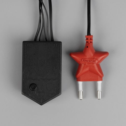 Гирлянда Бахрома 1.8?0.5 м, IP20, тёмная нить, 48 LED, свечение красное, 8 режимов, 220 В - Luazon lighting фото 7