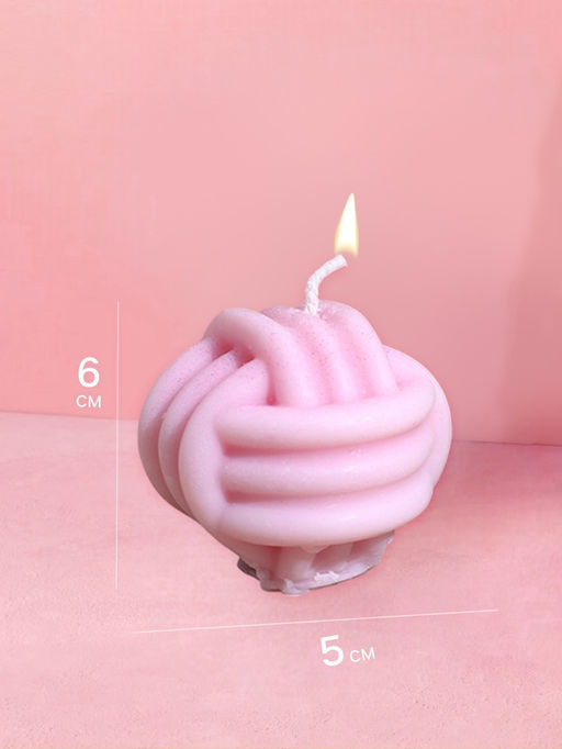 Свеча "Клубок" 6х5х6 см, соевый воск МИКС