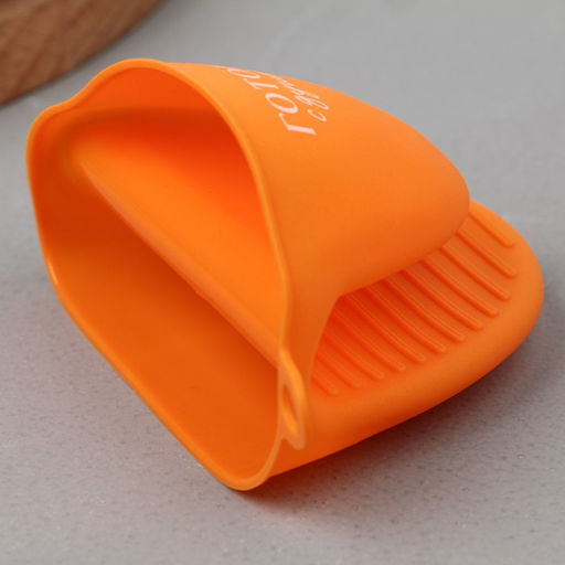 Прихватка для горячего «Готовь с душой», силикон, 11×8.3 см, оранжевая