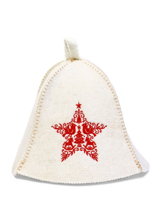 Шапка для бани и сауны Звезда, полушерсть