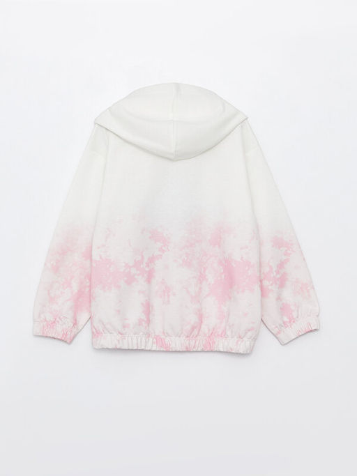 Kap??onlu Bask?l? Uzun Kollu K?z ?ocuk Sweatshirt - Waikiki фото 2