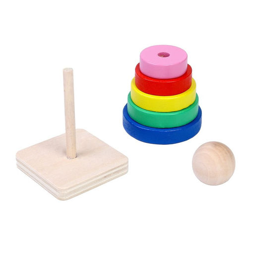 Детская деревянная пирамидка Яркость 8 5,5 5,5 см - Лесная мастерская фото 2