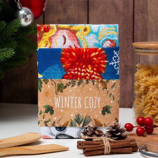 Набор кухонных полотенец Доляна Время волшебства 35х60см-2шт, 100% хл фото 3