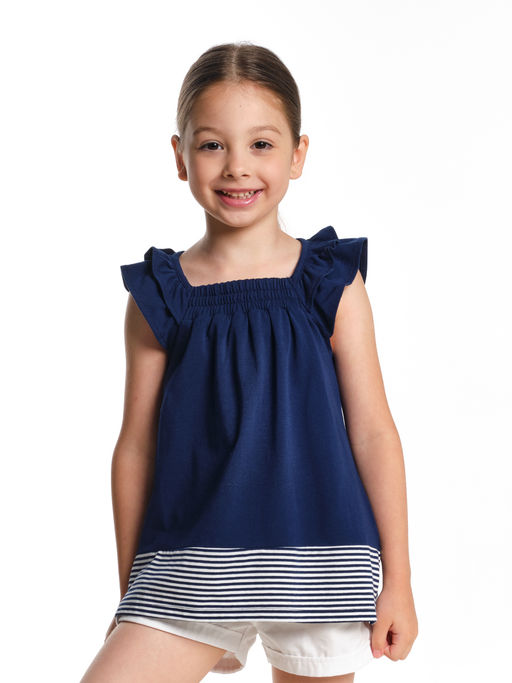 Футболка для девочки UD 1537 синий - Mini maxi фото 5