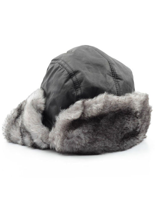 3445 Шапка-ушанка зимняя (водонепроницаемая ткань, искусственный мех)