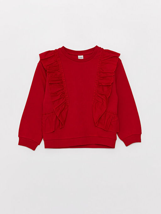 Bisiklet Yaka Uzun Kollu K?z ?ocuk Sweatshirt ve Pantolon - Waikiki фото 3