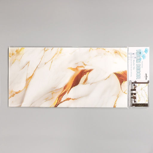 Цена за 2 шт. Панель ПВХ самоклеящаяся TAKE IT EASY «Мрамор», 600×300 мм, цвет белый/золотой