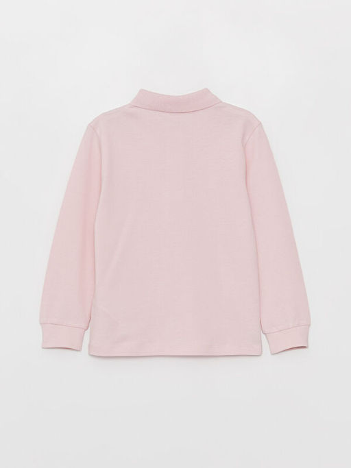 Polo Yaka Basic Uzun Kollu K?z ?ocuk Ti??rt - Waikiki фото 3