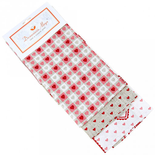 Полотенце кухонное рогожка 48х62см "Вятка", 171г/м2, хлопок 100%, комплект 3шт, "Домашняя мода" (Россия)