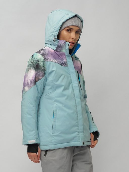 Горнолыжный костюм женский большого размера голубого цвета 02263Gl - Chunmai фото 7