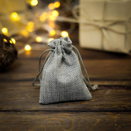 Цена за 10 шт. Мешочек подарочный из холщи, бежевый, 7 х 9 см - Simaland фото 2