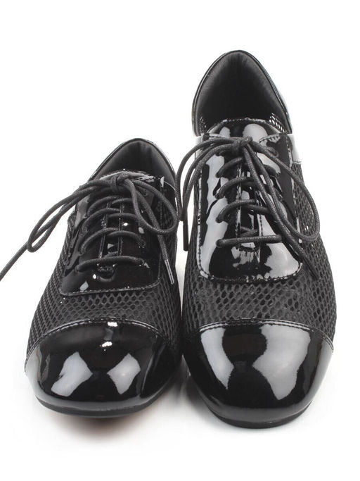 03-H17C-30AG BLACK Полуботинки женские (натуральная кожа)