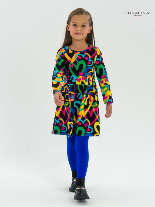 Платье Эля яркие сердца на черном - Sovalina фото 11