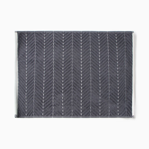 Коврик махровый «Этель» Lines, 50×70 см, хлопок 100%, тёмно-серый