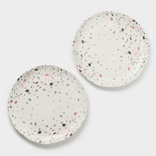 Тарелки Magistro Terazzo, d=27 см, набор 2 шт., фарфор, белые  фото 3