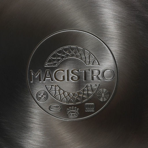 Чайник со свистком из нержавеющей стали Magistro Heat, 3 л, ТРС, индукция, ручка soft-touch, цвет белый