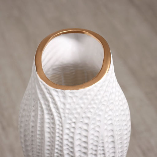 Ваза напольная «Дуайт», h=60 см, керамика, белая