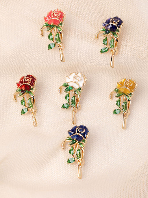Брошь Роза / 6478 /уп 12/микс