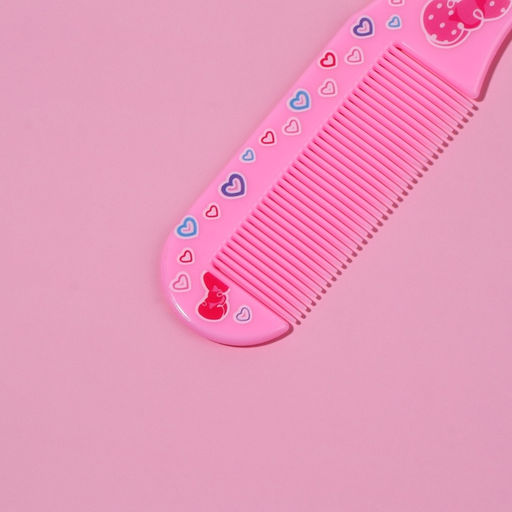 Цена за 5 шт. Набор с зеркалом и расчёской «Вишня», 12×6.1 см, розовый