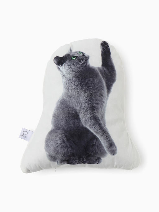 Подушка Этель Playful cat, 40?33 см, 100% п/э, велюр  фото 4