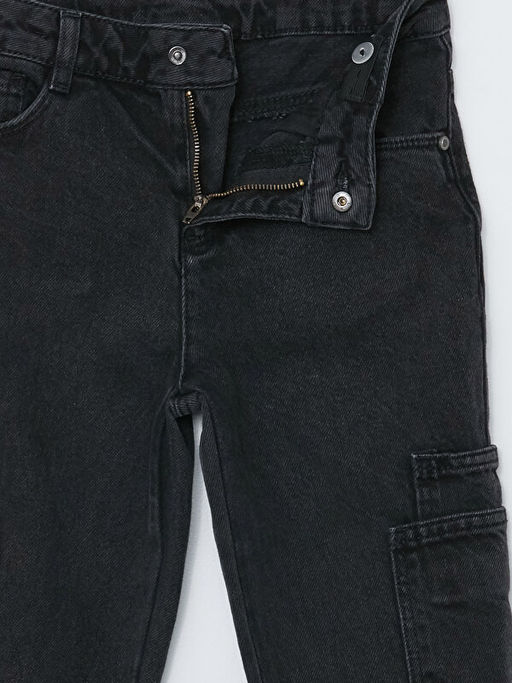 Pamuklu K?z ?ocuk Kargo Jean Pantolon - Waikiki фото 3