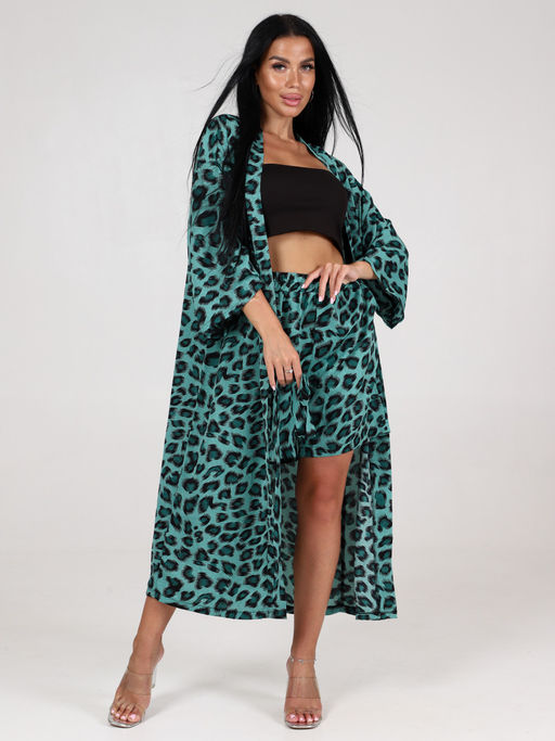 291 ЖЕНСКИЙ КОСТЮМ ДВОЙКА (шорты) (Зелёный) - А-дина фото 2