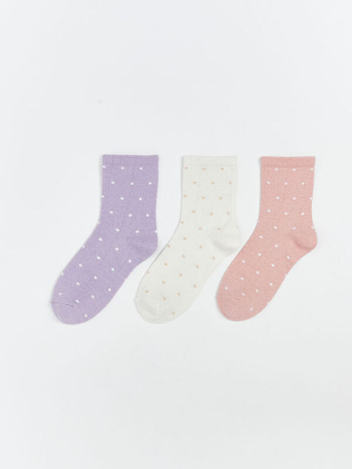 Desenli K?z ?ocuk Soket ?orap 3l?