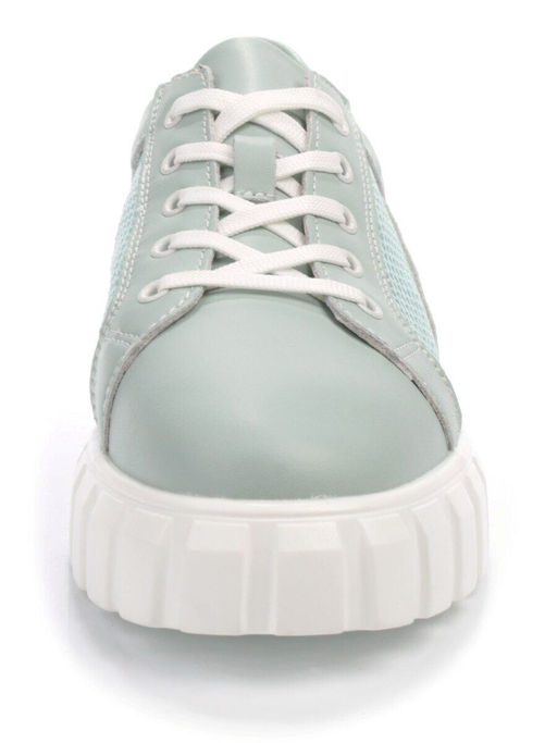 03-PDA93-3 GREEN Полуботинки спортивные женские (натуральная кожа, сетка) - No name фото 8