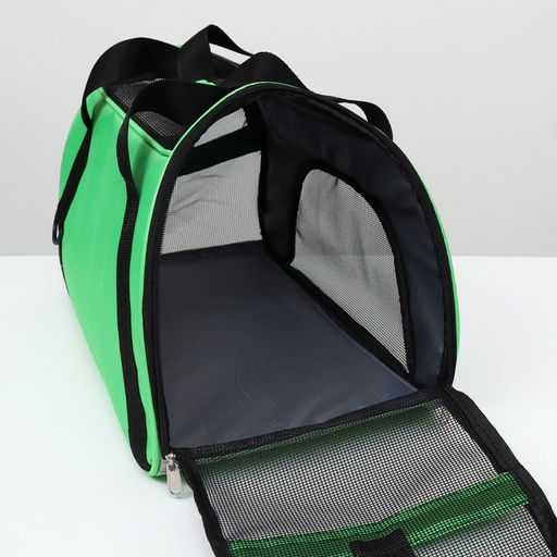 Сумка-переноска сетчатая, 53 х 26 х 36 см, зелёная - Пижон фото 5