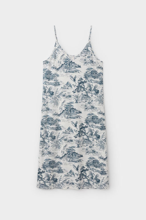 Е 10061/белая лилия,японский сад сорочка ночная жен - Very neat фото 2