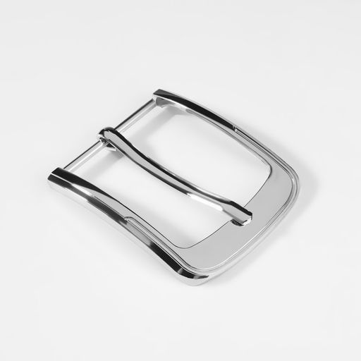 Пряжка для ремня, 6×5 см, 40 мм, цвет серебряный