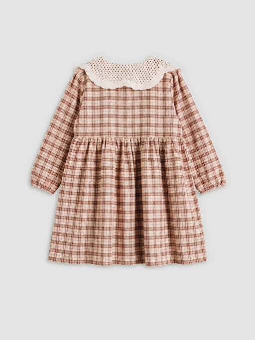 Bebe Yaka Ekose K?z ?ocuk Elbise