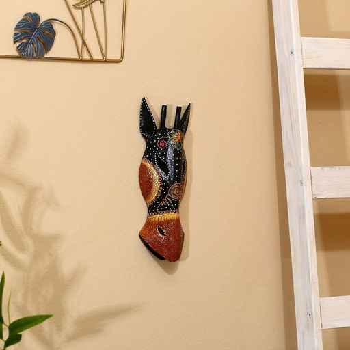 Маска «Жираф», 30 см, дерево албезия