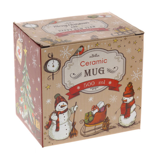 Кружка, L13 W9,5 H11,5 см, 450 мл, 4в. ( в подарочной упаковке)