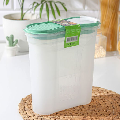 Набор банок для хранения «Стайл», 3 шт: 1,3 л; 2,2 л; 4 л, пластик, крышки МИКС