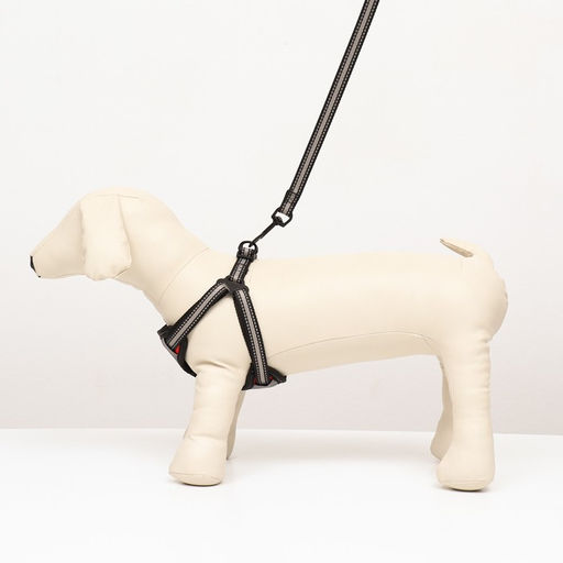 Комплект амуниции светоотражающий, размер S, ОГ 35-60 см, стропа 1,5 см, серый - Пижон фото 7