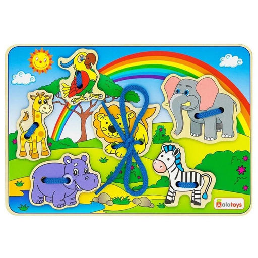 Шнуровка Саванна Деревянная развивающая игра