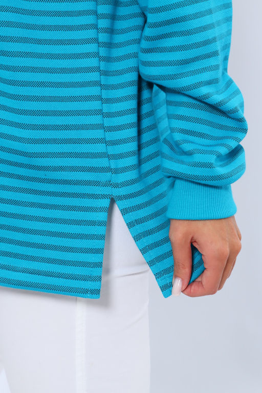 Свитшот 375709 в полоску повседневный трикотажный