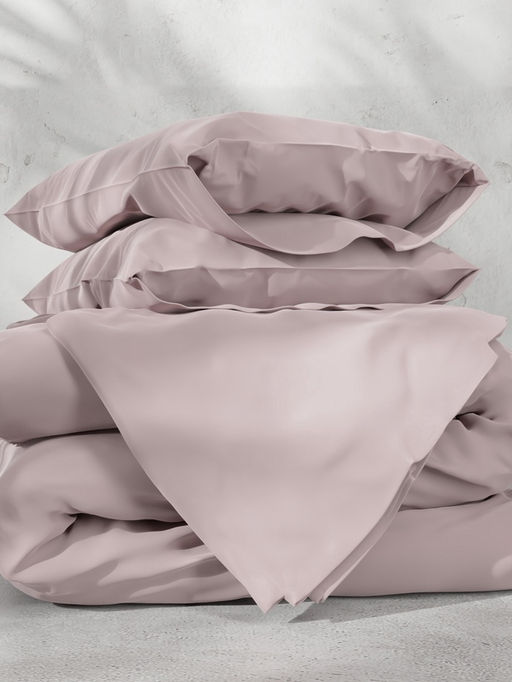 Постельное бельё 1.5-спальное «Этель», тенсель, пудра