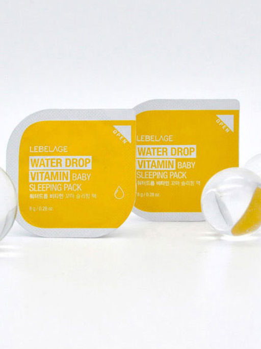 Lebelage Ночная успокаивающая маска для лица с витаминами / Water Drop Vitamin Baby Sleeping Pack, 8 г