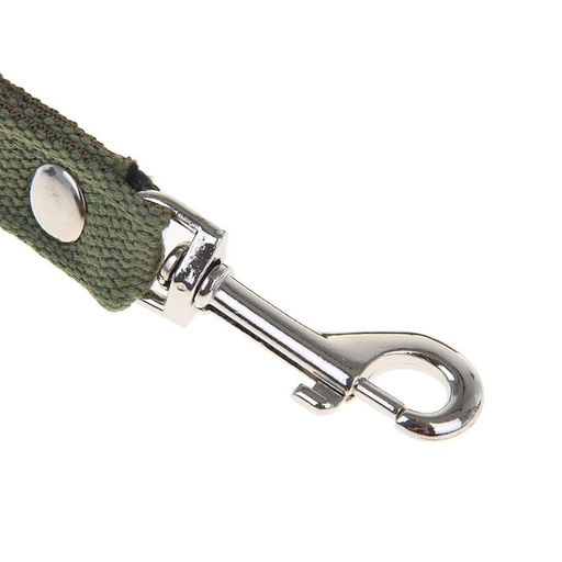 Поводок брезентовый 3 м х 2 см, тёмно-зелёный - Пижон фото 2