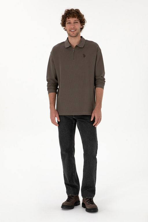 Erkek Vizon Sweatshirt Sepette S_rpriz _ndirim - U.s. polo assn фото 4