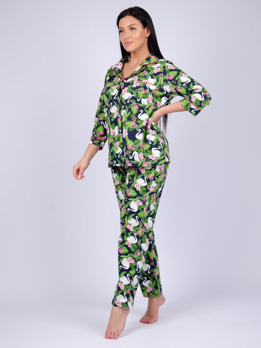 Пижама, домашний костюм ДК-698-лебеди - Ihomelux фото 3