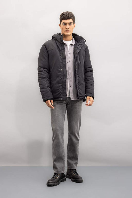 Su Itici Sisme Mont Kapusonlu Fermuarl? C?tc?t Kapamal? Cepli - Defacto фото 4