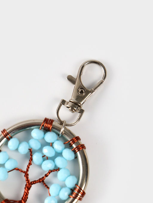 Брелок ловец снов «Древо жизни», 19 см, бирюзовый