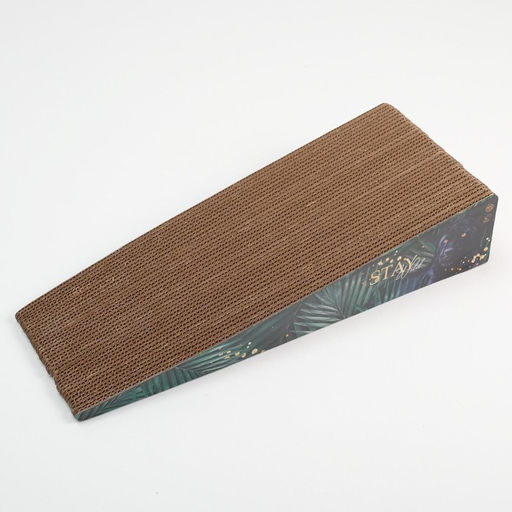 Когтеточка из картона с кошачьей мятой Stay wild, треугольная, 45 18 9 см - Пушистое счастье фото 3