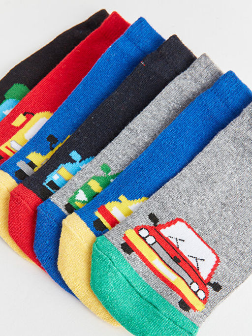 Desenli Erkek ?ocuk Patik ?orap 7li - Waikiki фото 3