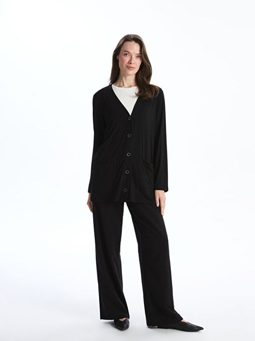 V Yaka D?z Uzun Kollu Kad?n H?rka